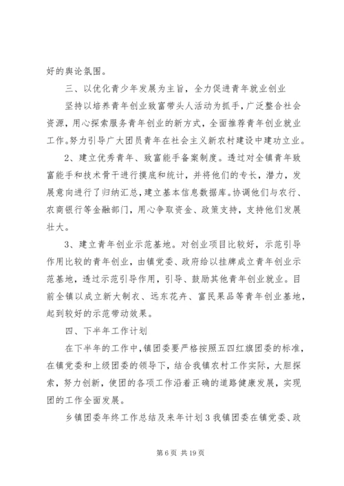 乡镇团委年终工作总结及来年计划.docx