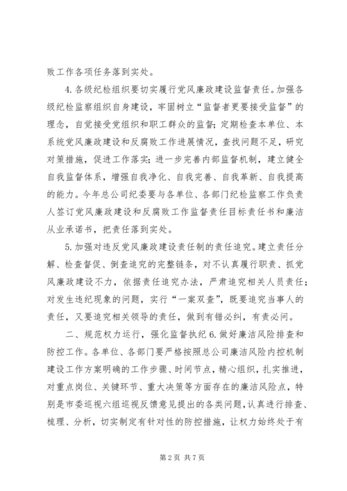 公司纪检监察工作要点.docx