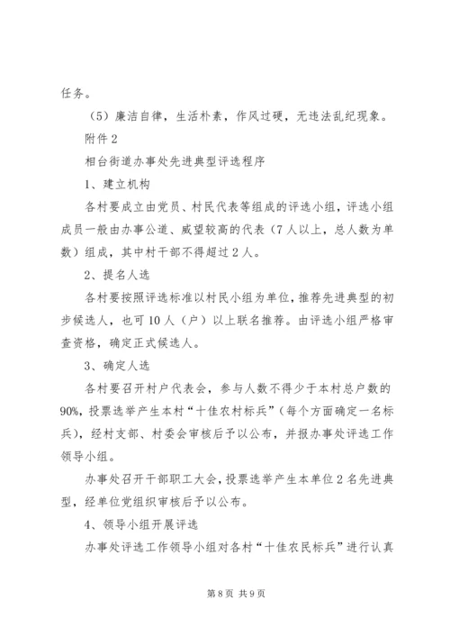 街道办事处评选十佳农民活动方案 (7).docx