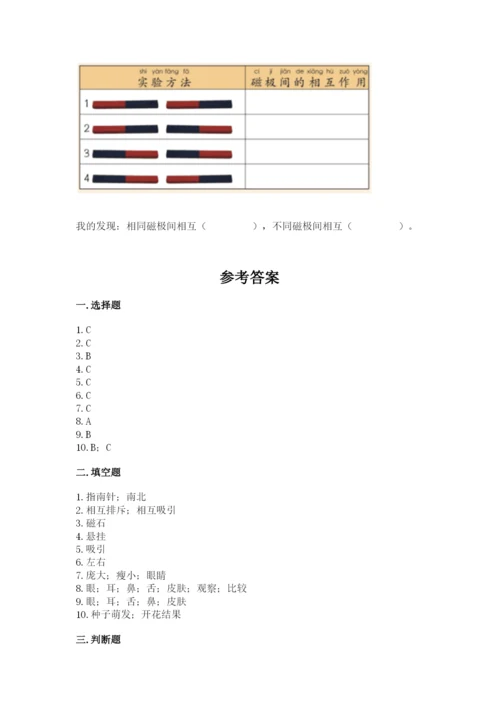 教科版小学科学二年级下册期末测试卷【达标题】.docx