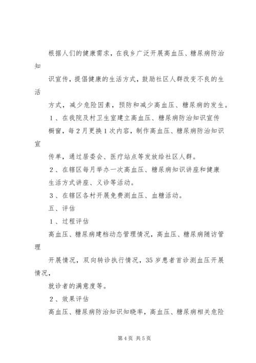 慢性病管理工作计划(5).docx