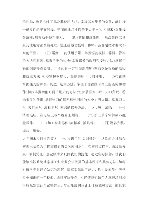 大学期末实训报告(精选7篇).docx