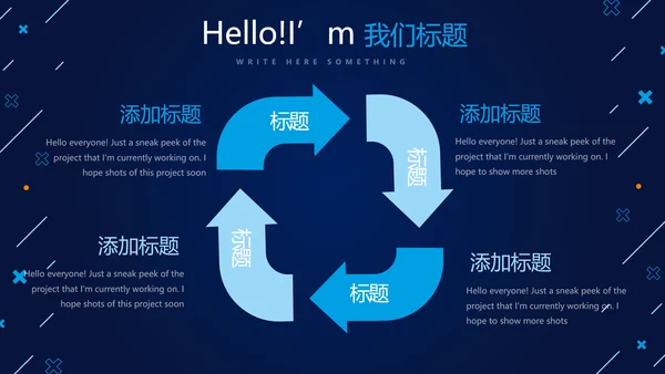 蓝色科技网络信息工程师工作总结汇报动态PPT