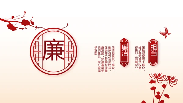 红色大气党支部党建述职报告动态PPT