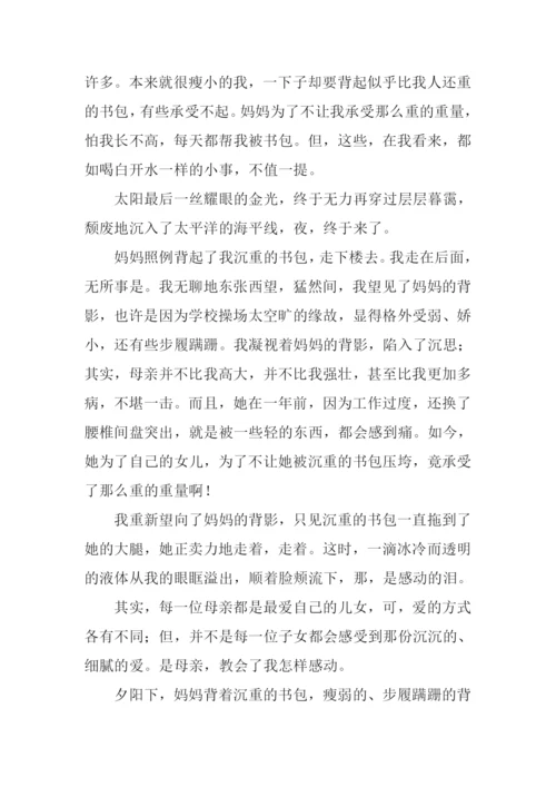 夕阳下下的背影作文.docx