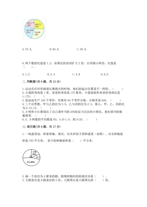 人教版六年级上册数学期末测试卷精品（夺冠系列）.docx