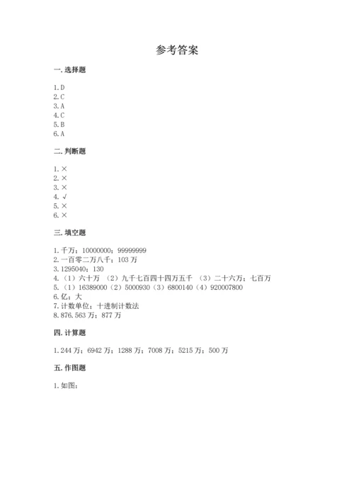 西师大版四年级上册数学第一单元 万以上数的认识 测试卷含答案.docx