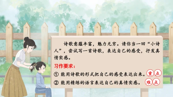 统编版语文四年级下册习作专项：第三单元习作： 当个“小诗人”写写诗课件