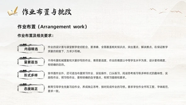 棕色古风教学常规管理PPT夯实教学常规强化教学管理PPT模教师培训