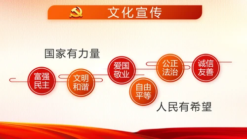 红色大气党建用法治迎来美好明天PPT