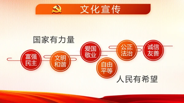 红色大气党建用法治迎来美好明天PPT