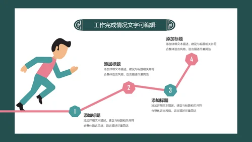 简约小清新工作总结计划PPT模板