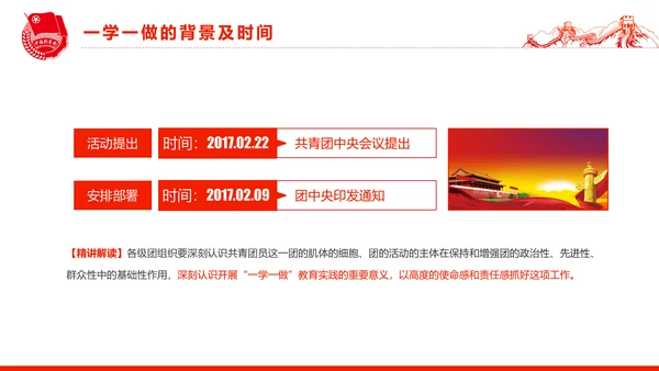 中国共青团一学一做五四青年节PPT模板