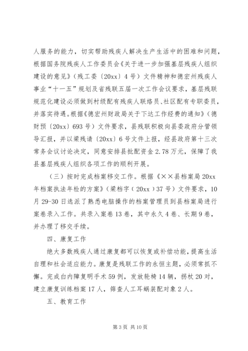 残联工作总结暨工作计划.docx