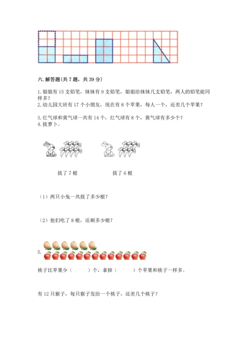 人教版一年级下册数学期中测试卷附答案解析.docx