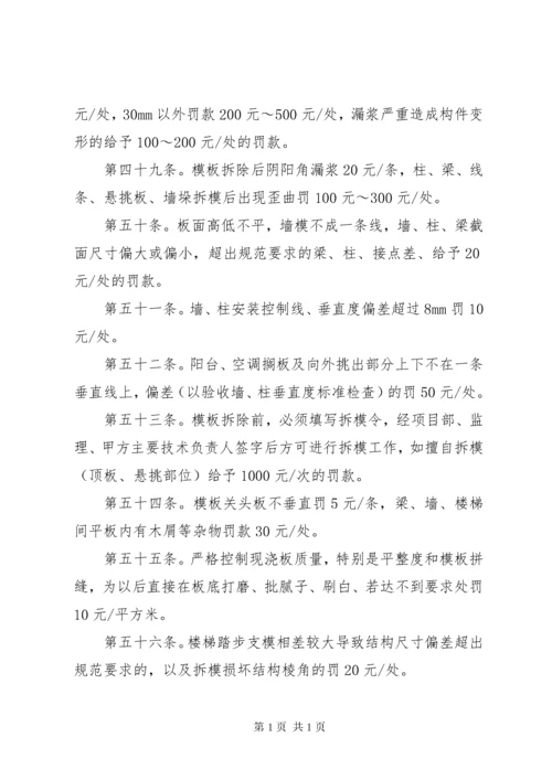 项目部工程质量奖罚制度.docx