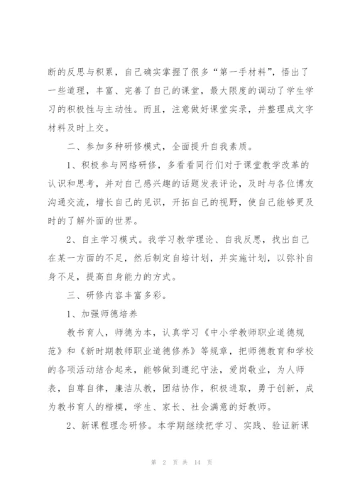 教师研修工作总结范文5篇.docx