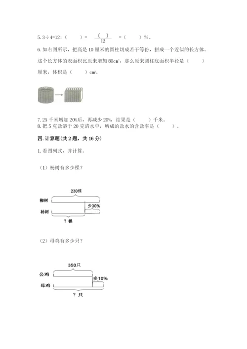 北京版六年级下册数学期中测试卷精品（实用）.docx