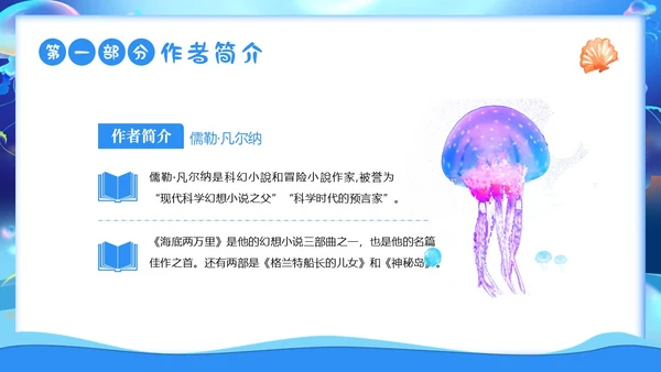 2023年海底两万里法国作家儒勒凡尔纳作品阅读读书分享PPT