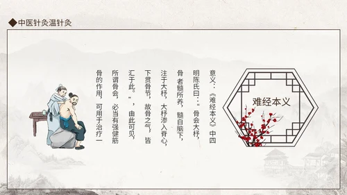 中医馆针灸温针灸中医文化动态通用PPT模板