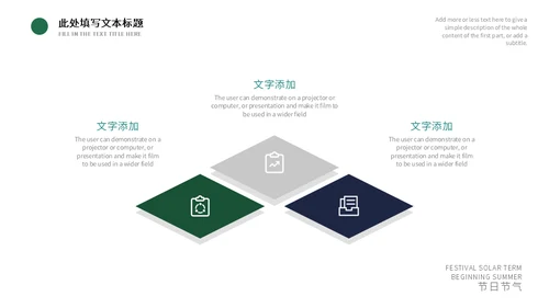 森系绿叶之立夏通用PPT模板