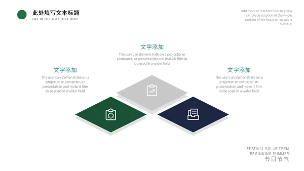 森系绿叶之立夏通用PPT模板