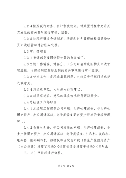 公司闲置资产及废旧物资盘活处置管理办法 (4).docx