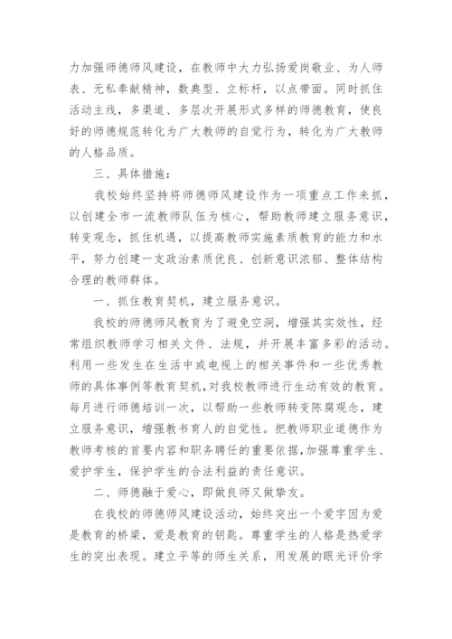 师德师风建设长效机制实施方案.docx