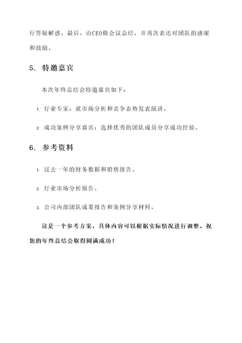 小公司年终总结会方案