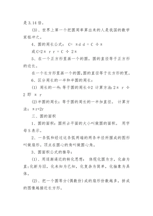 六年级上册数学知识点笔记人教版.docx
