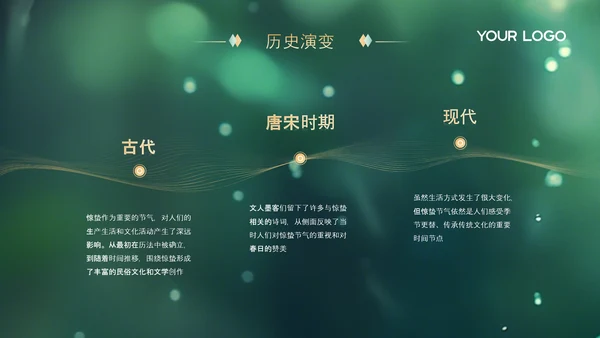 绿色中国节气之惊蛰PPT模版