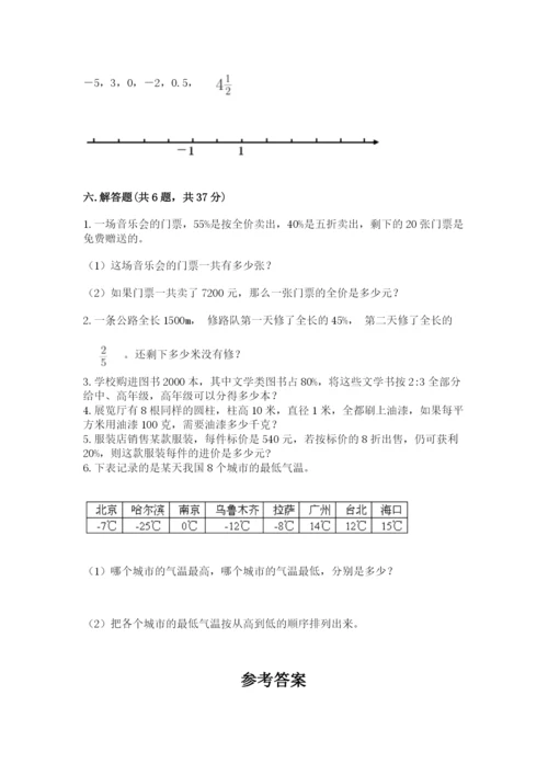 冀教版小学六年级下册数学期末综合素养测试卷精品【黄金题型】.docx