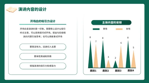 绿色插画风班委竞选竞选演讲PPT模板