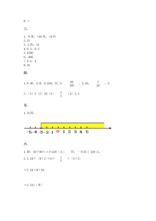 小学六年级数学毕业试题【名校卷】.docx