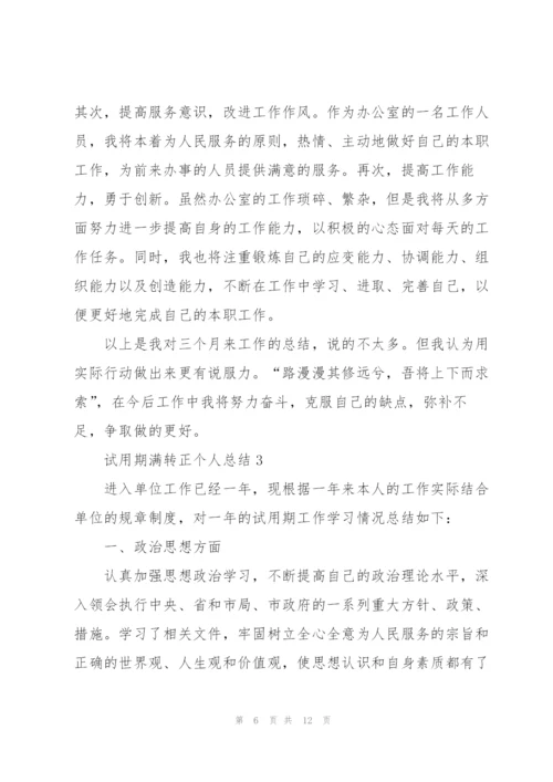 试用期满转正个人总结5篇.docx