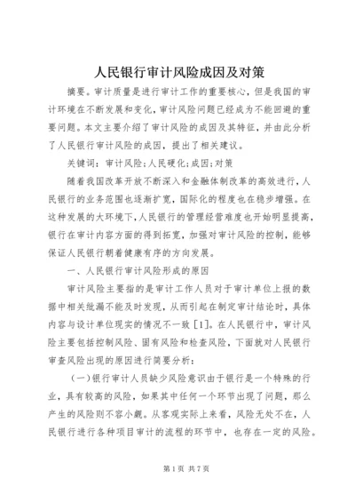 人民银行审计风险成因及对策.docx