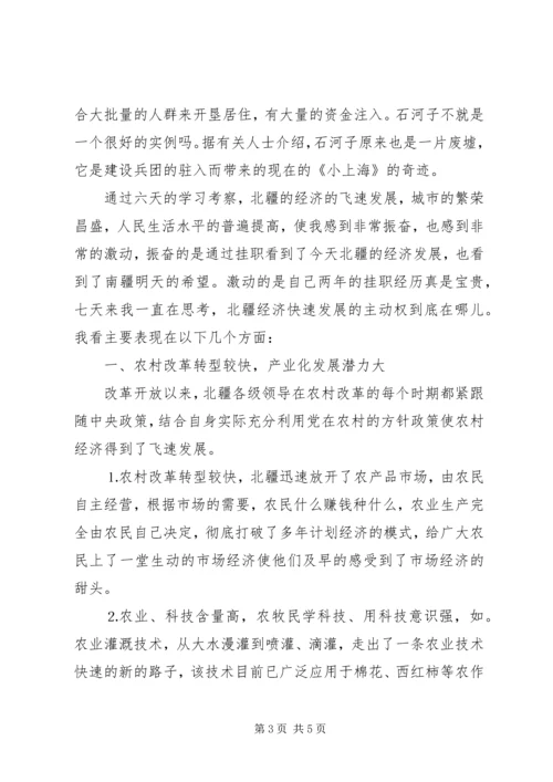 赴天山北坡经济带参观考察调研报告.docx