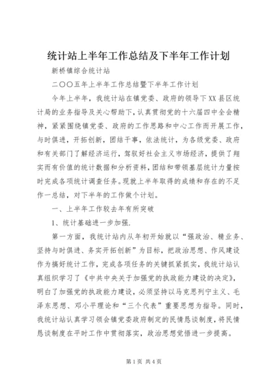 统计站上半年工作总结及下半年工作计划.docx