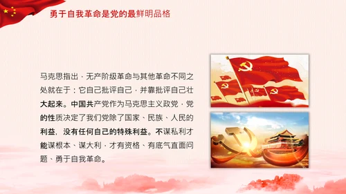 学习坚持自我革命十个坚持党课党支部PPT课件
