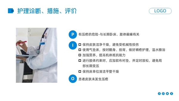 蓝色简约高血压脑出血护理查房PPT模板宣传PPT动态PPT