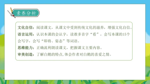 【核心素养】部编版语文四年级下册-15.白鹅 第1课时（课件）