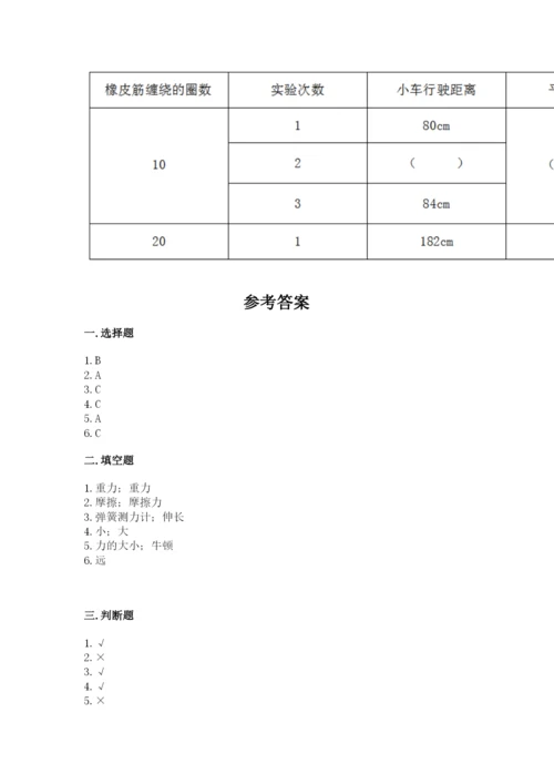 教科版科学四年级上册第三单元《运动和力》测试卷【满分必刷】.docx
