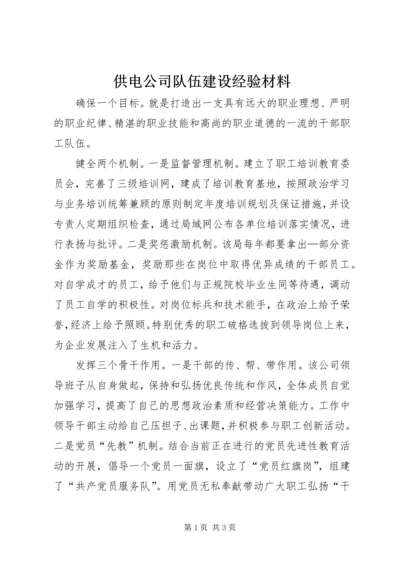 供电公司队伍建设经验材料 (4).docx