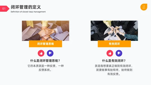 闭环管理PDCA循环图表简约企业工作总结培训PPT什么是闭环思维