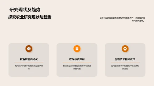 农业研究新纵观
