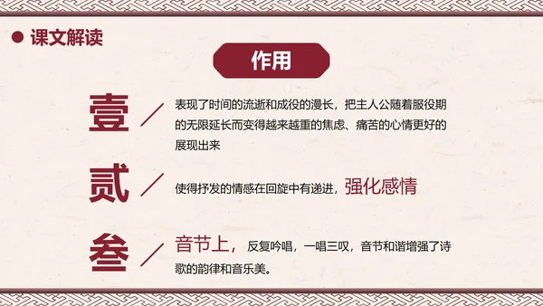 部编版六年级下册《采薇》课件PPT模板