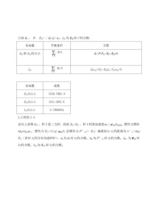 机械原理优质课程设计牛头刨床牛逼版.docx