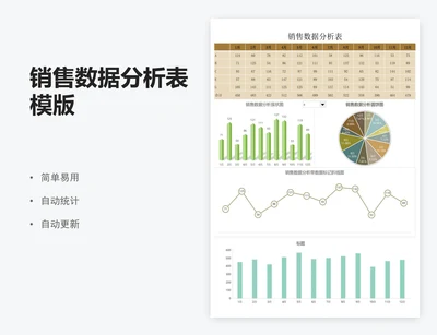 销售数据分析表模版