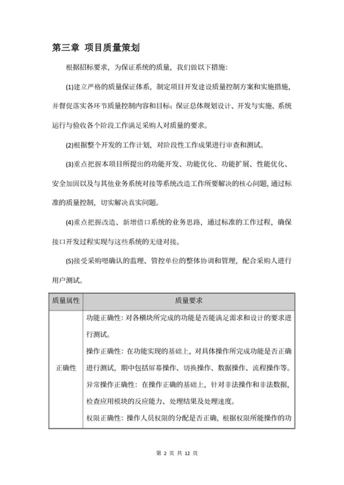 项目质量保障方案