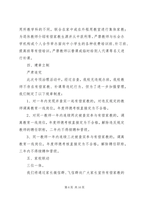 有偿补课办班的自查报告.docx